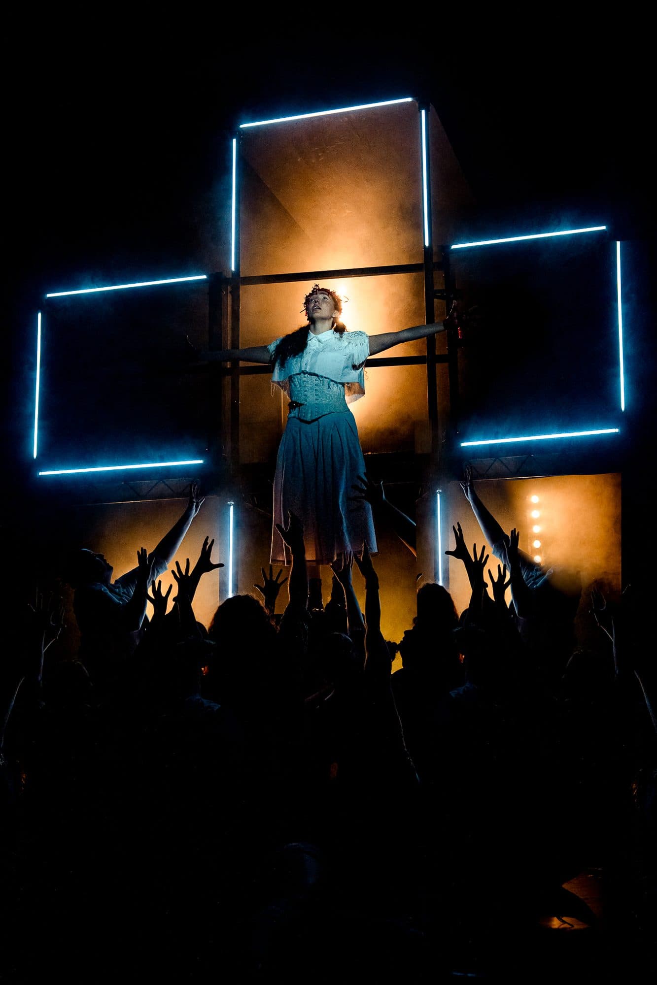 A dramatic live theatre performance photographed by Steve Gregson